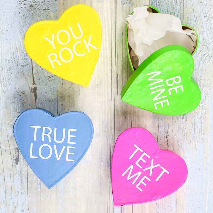 DIY Valentine Heart Boxes