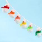 pom pom snowman garland