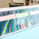 printable vinyl labels on an organizer