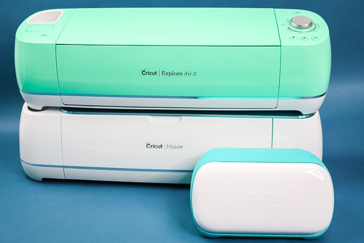 cricut machine varieties in a stack