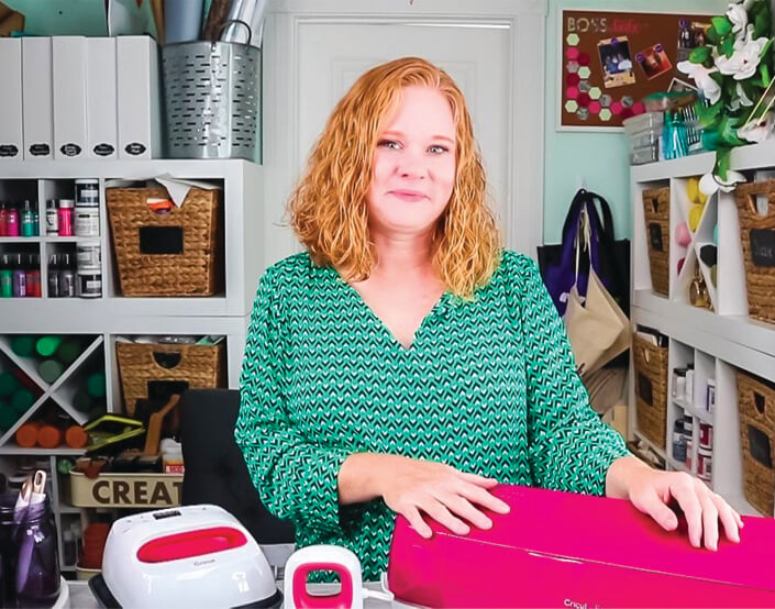 Angie Holden standing in a craft room