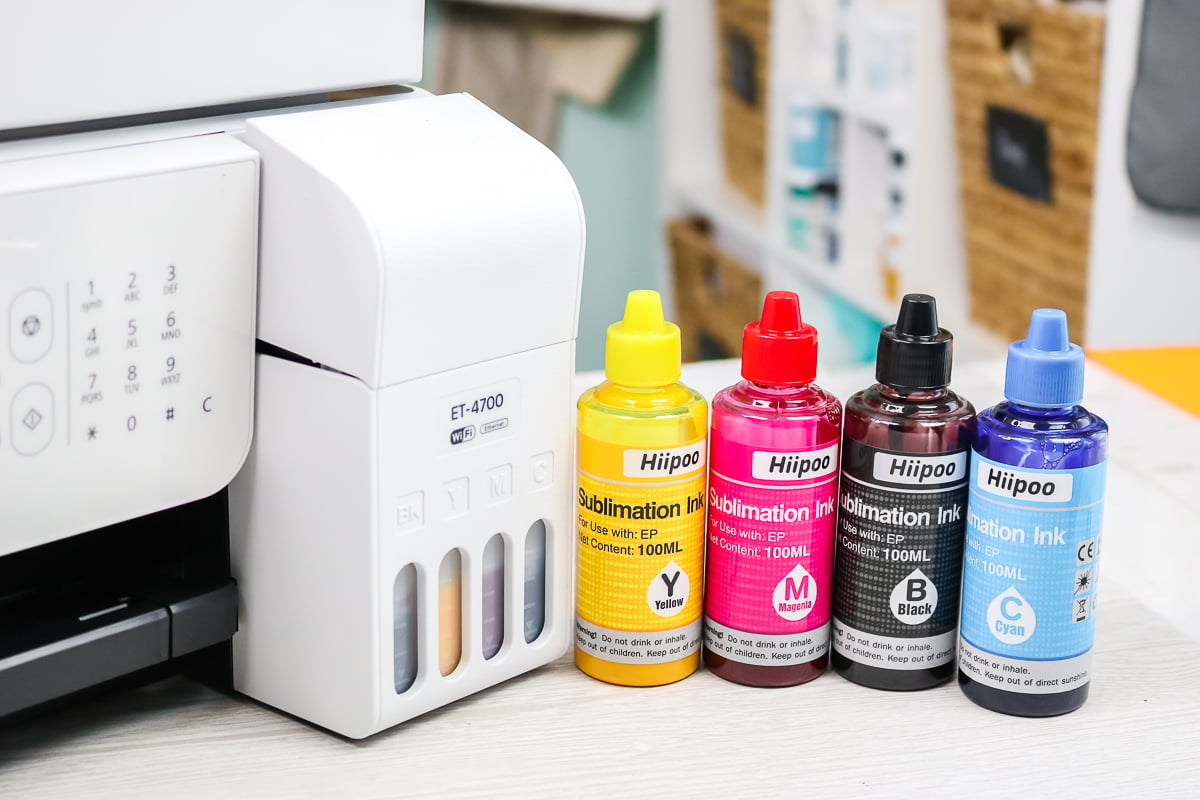  Hiipoo Sublimation Ink 522 Refilled Bottles Work with ET-2720  ET-2760 ET-2800 ET-15000 ET-2803 ET-2850 ET-3760 ET-4800 ET-4760 Inkjet  Printer Heat Press Transfer on Mugs T-Shirts Pillows Phone Case : Office  Products