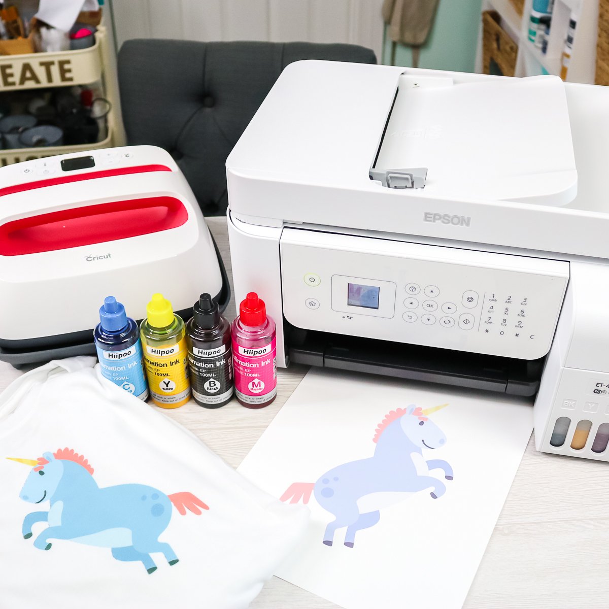 imprimante à jet d'encre convertie pour la sublimation de colorant