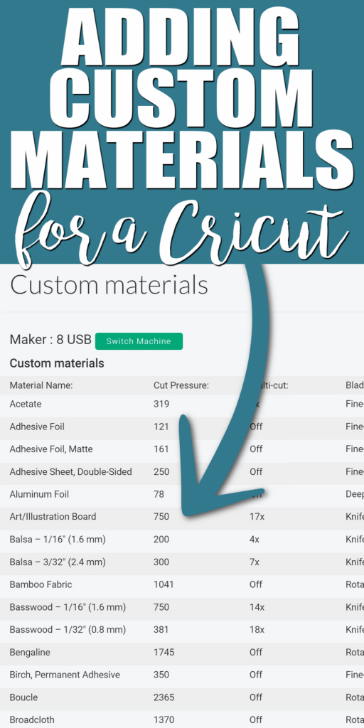 how to make a custom material setting