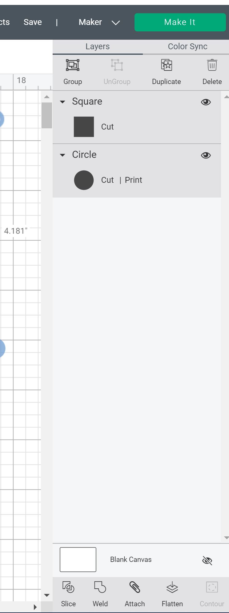 layers panel design space