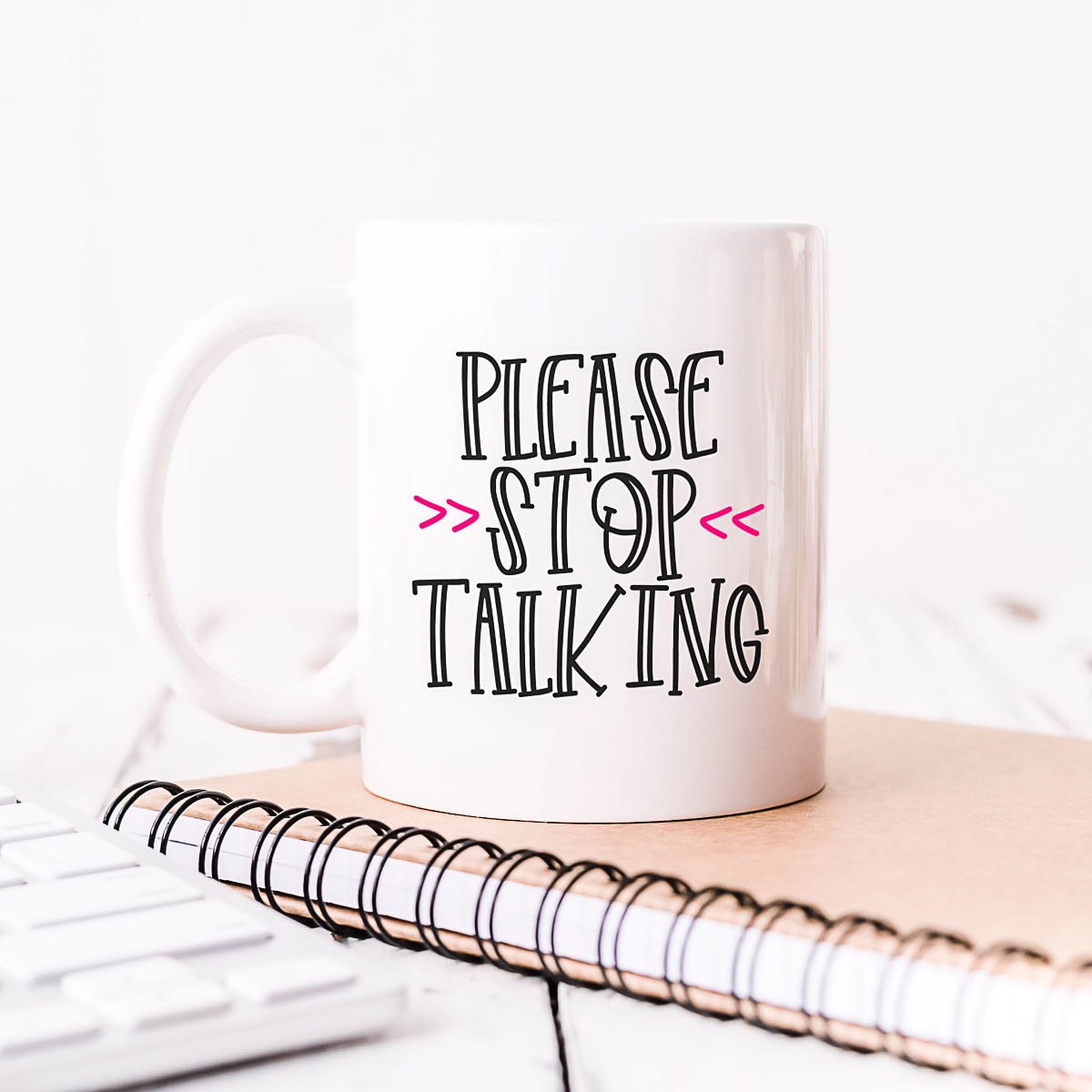 please stop talking coffee cup svg