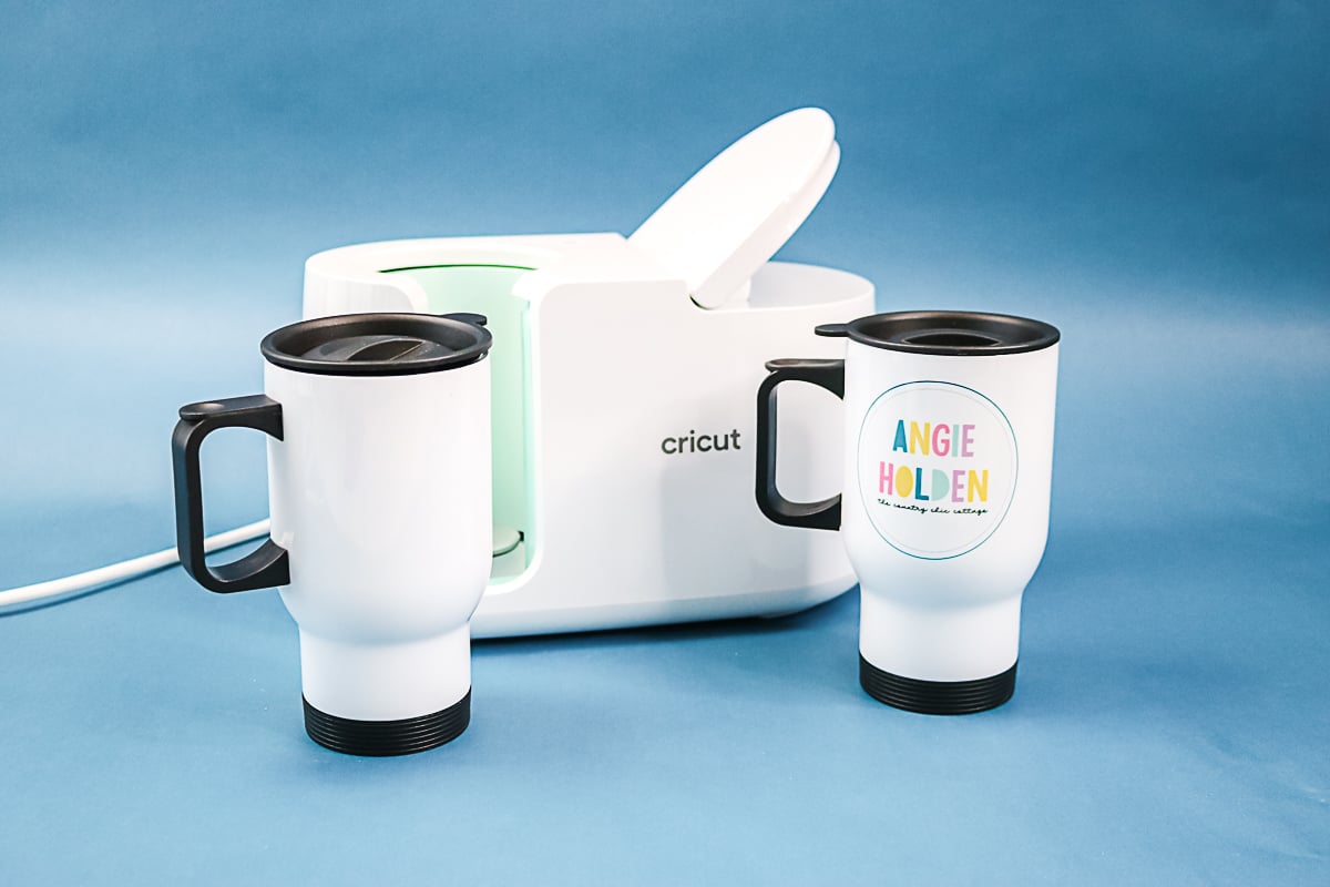 gobelet à sublimation avec la presse à tasse cricut