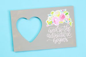 adding printable vinyl to a picture frame