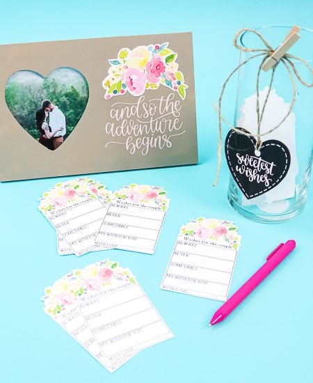 cricut wedding advice cards