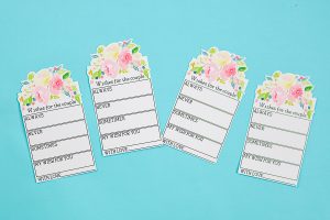 cricut wedding advice cards