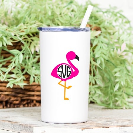 flamingo monogram frame