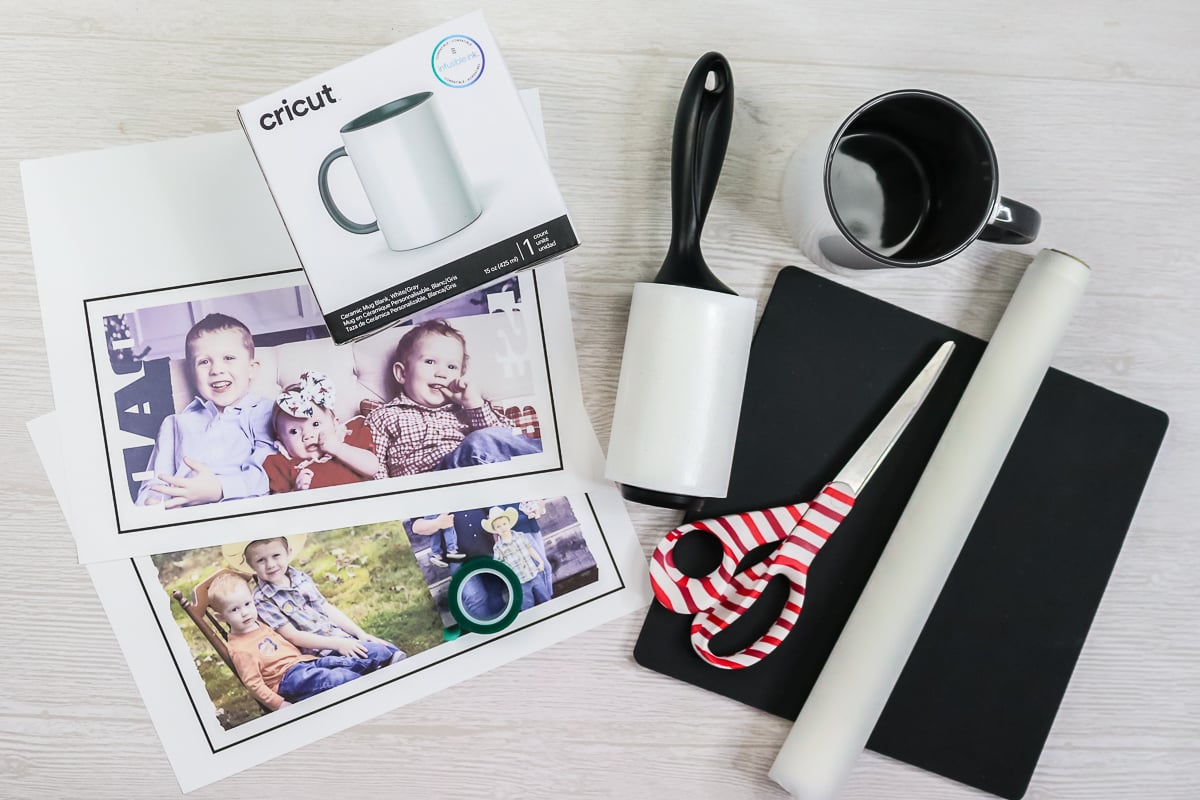 fournitures pour faire des tasses photo