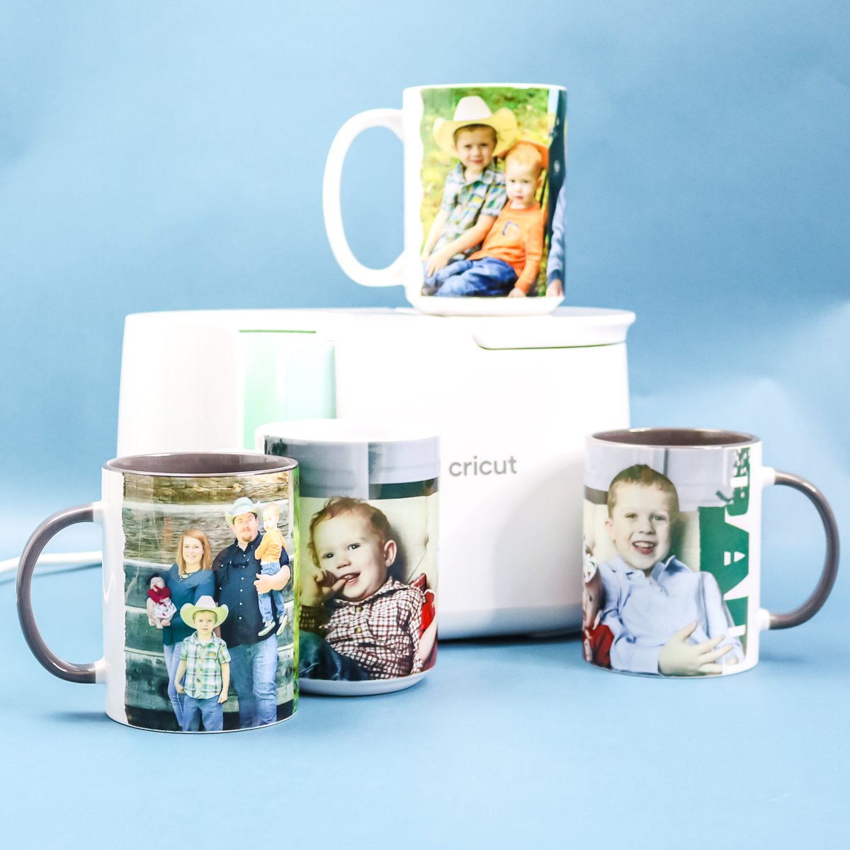 photo mugs made with the cricut mug press
