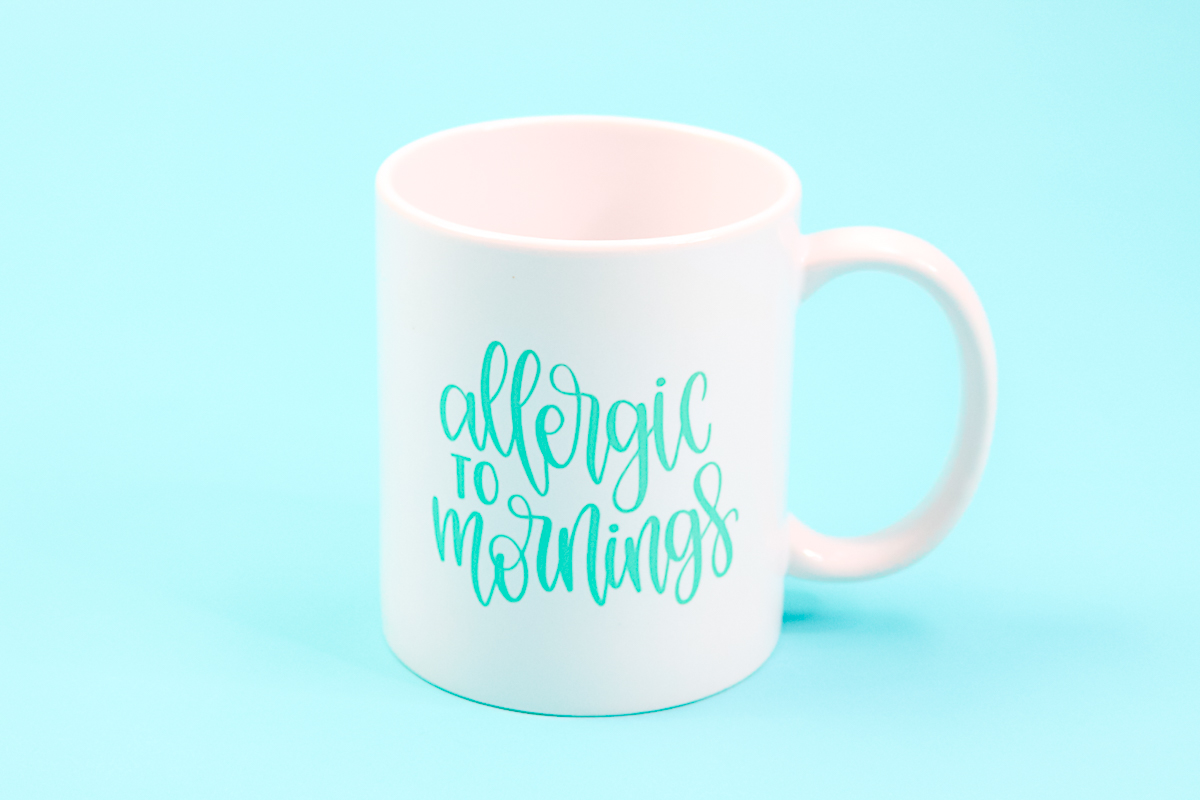 allergic to mornings mug