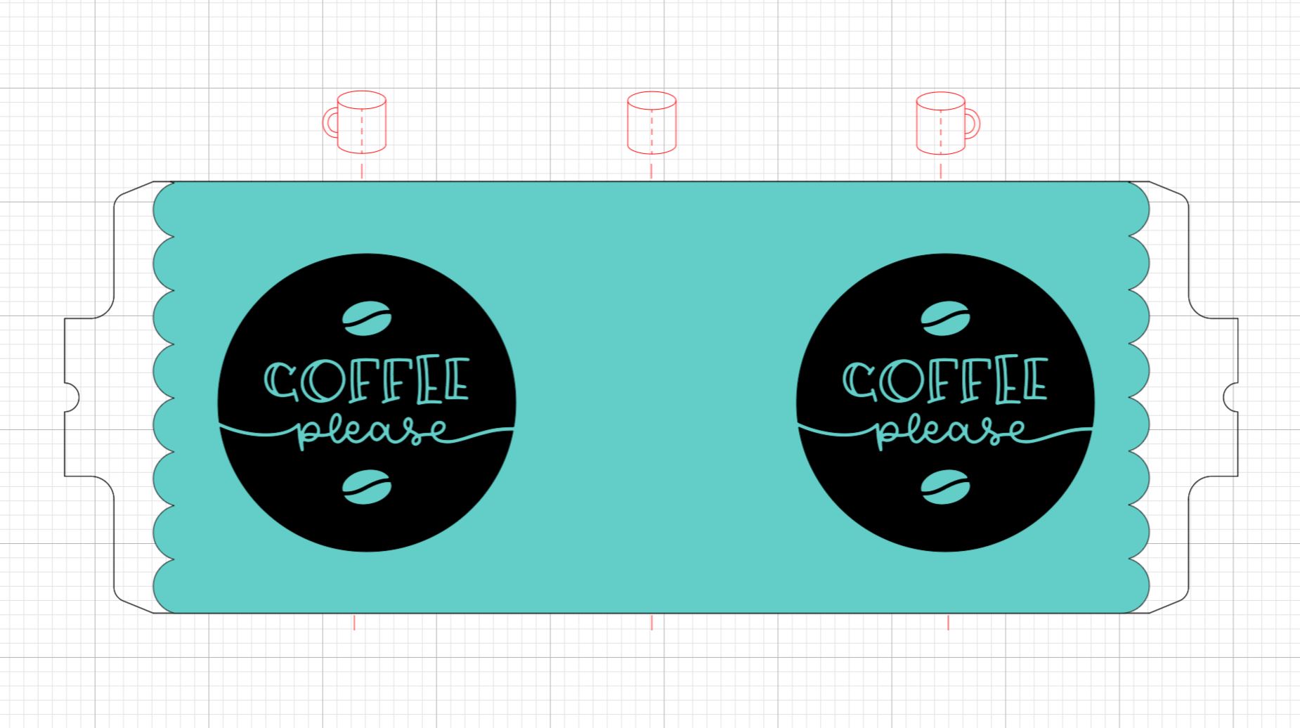 making a coffee mug design