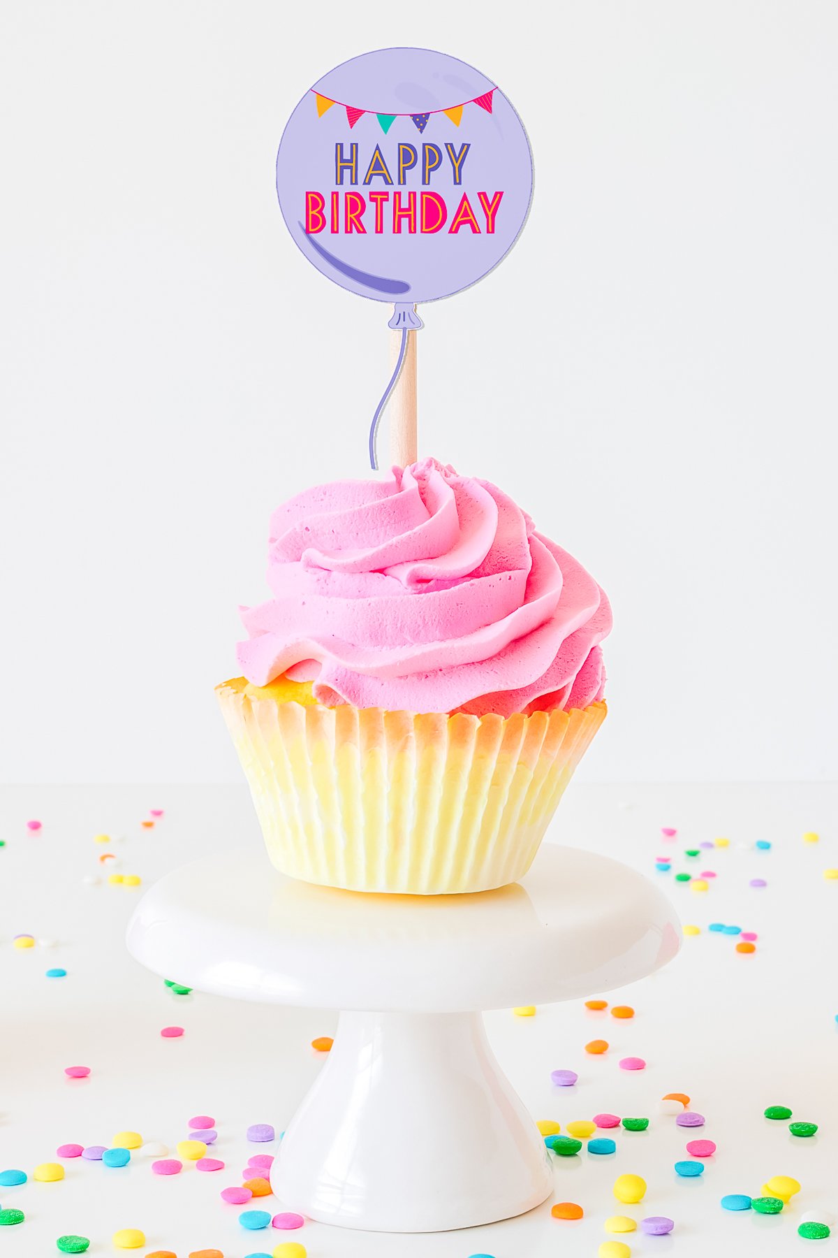 happy birthday cupcake toppers
