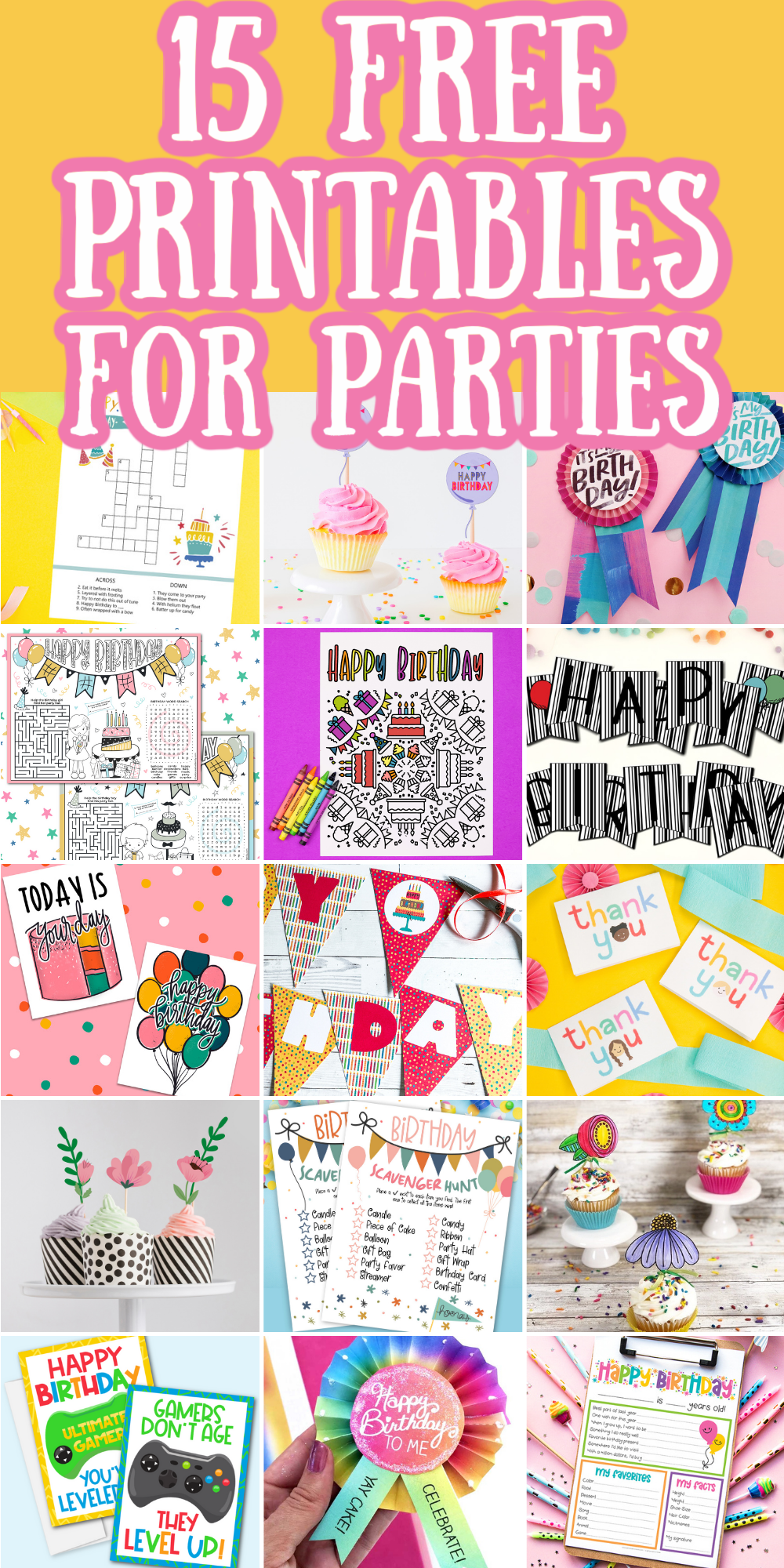 printables for parties
