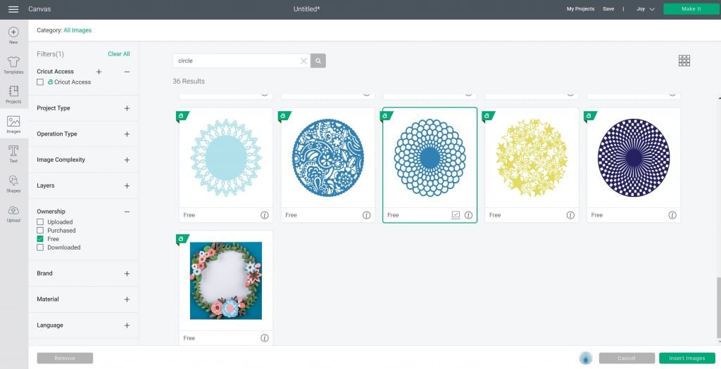 cercle napperon dans l & # 39; espace de conception