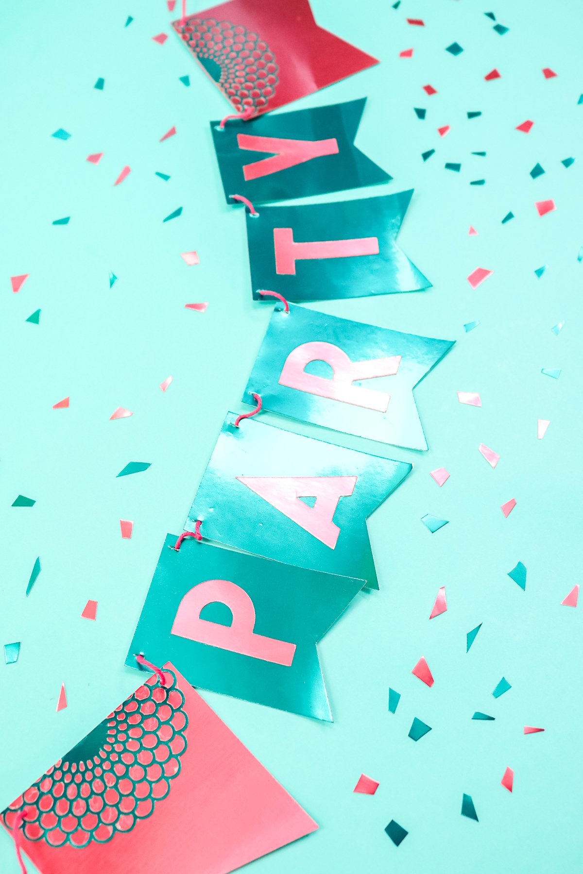 make a party banner with your cricut