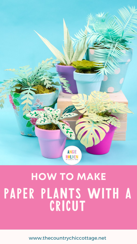 how to make paper plants with a cricut