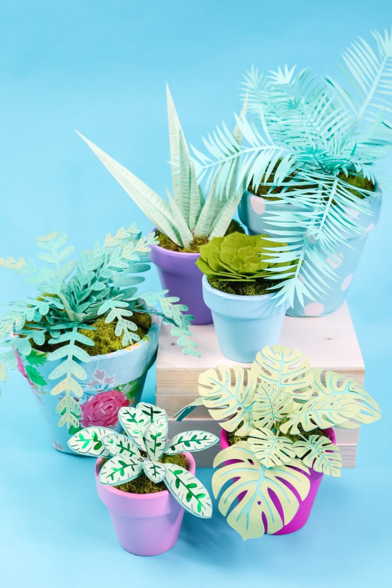 How to Make Paper Plants with a Cricut for a Garden Party Angie