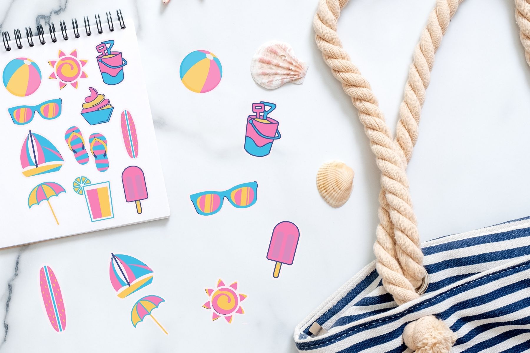 printable summer stickers