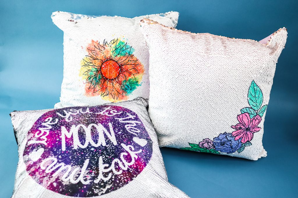 Sublimation Sequin Pillow Infusible Ink and Sublimation Tutorial