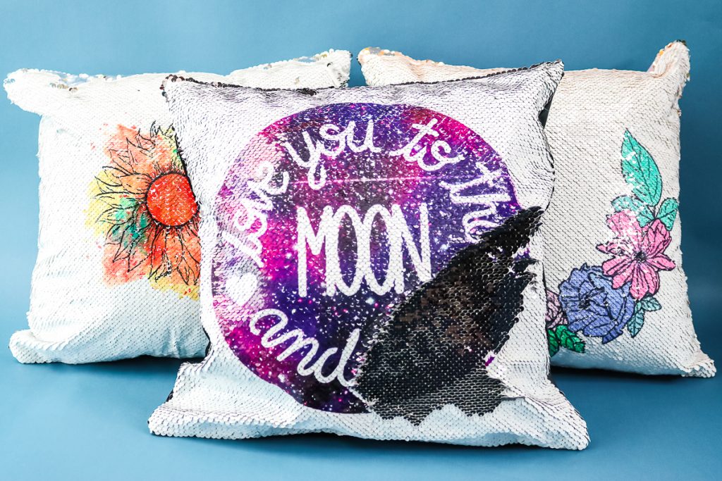 Sublimation Sequin Pillow Infusible Ink and Sublimation Tutorial