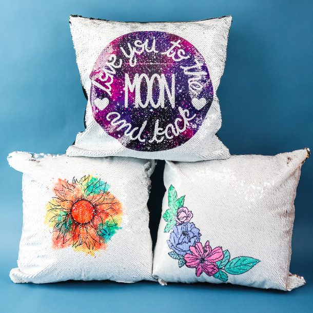 Sublimation Sequin Pillow Infusible Ink and Sublimation Tutorial Angie Holden The Country