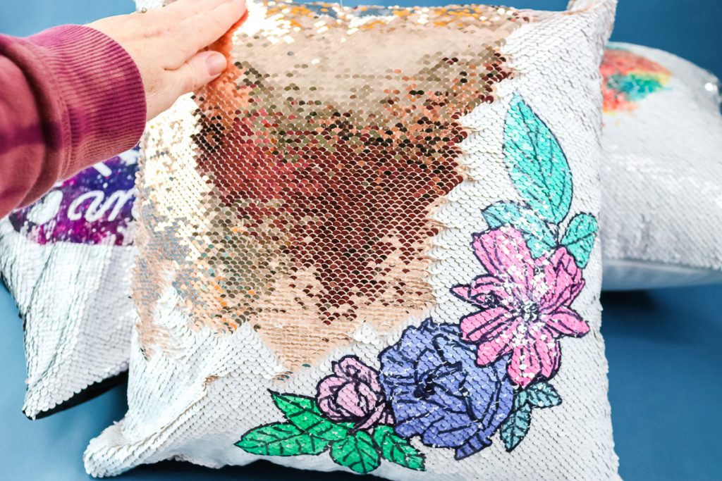 Sublimation Sequin Pillow Infusible Ink and Sublimation Tutorial