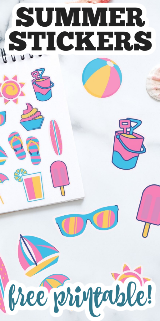 summer stickers free printable