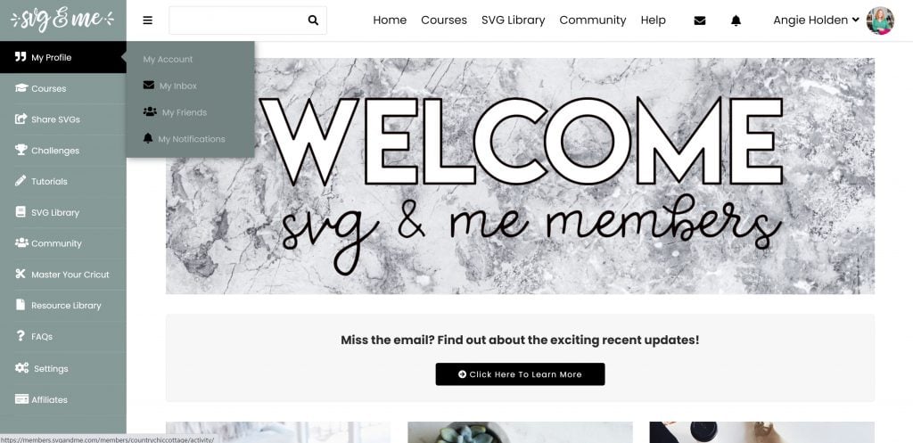 svg and me membership portal