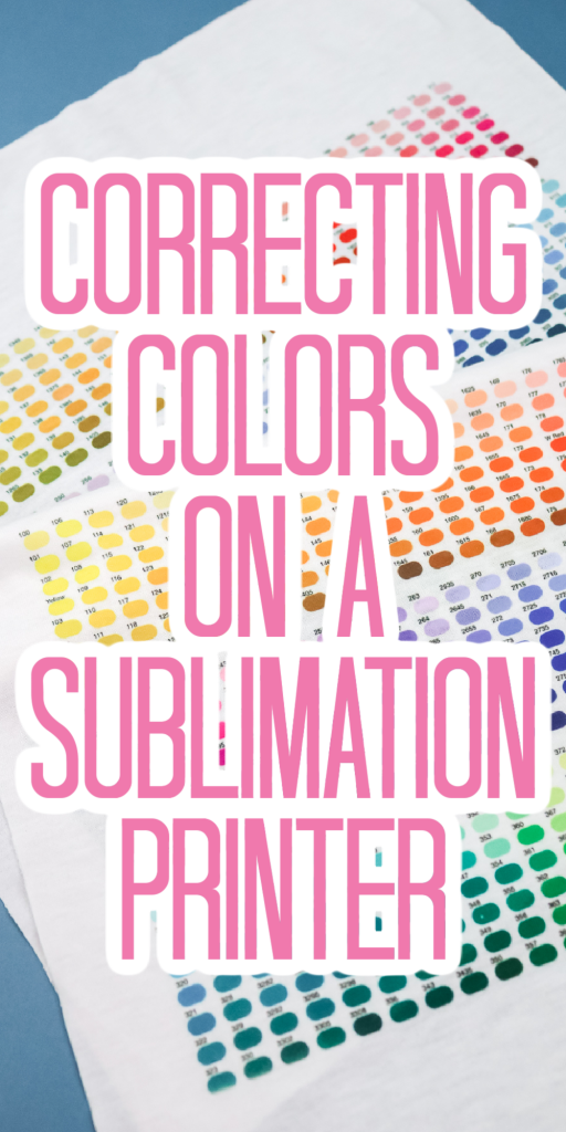 color correction on a sublimation printer