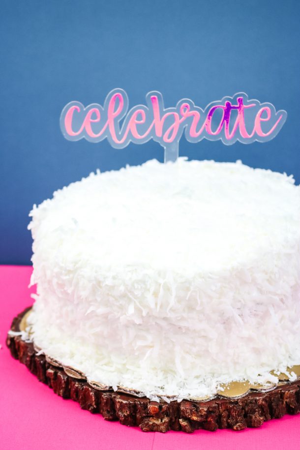 DIY Acrylic Cake Topper with the Cricut Maker Angie Holden The