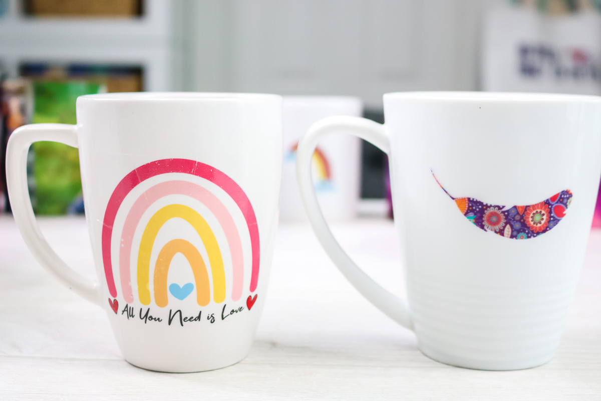 mugs with waterslide decals