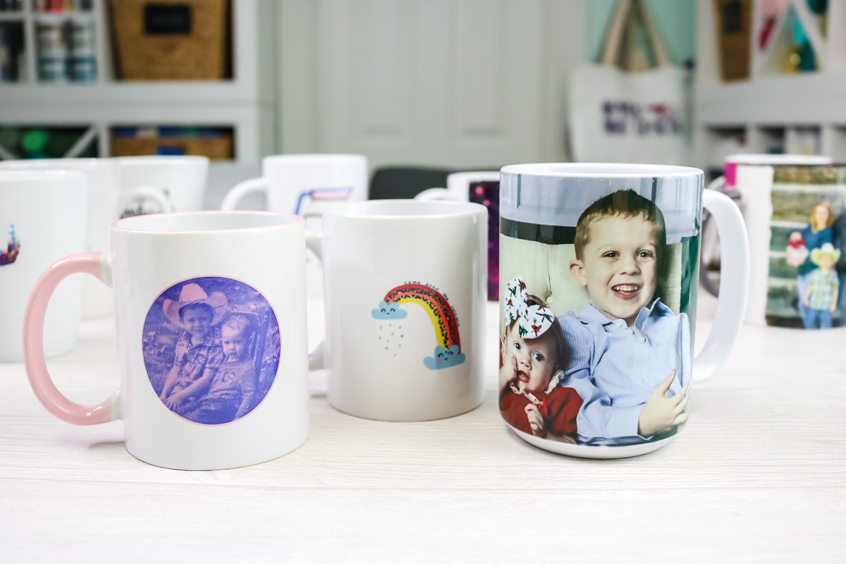 tasses de sublimation après le lave-vaisselle