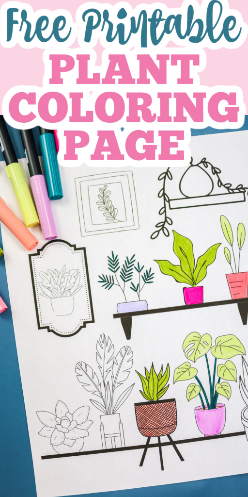 free printable plant coloring page