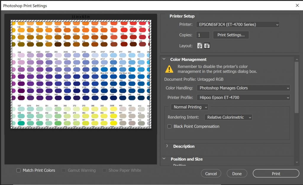 photoshop print dialogue box