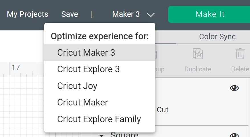 picking maker 3 in design space