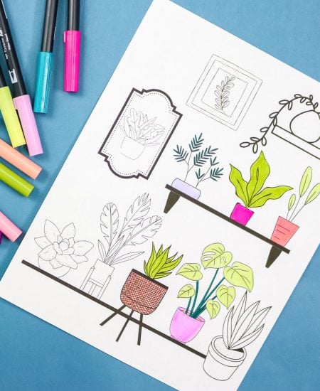 plant coloring page