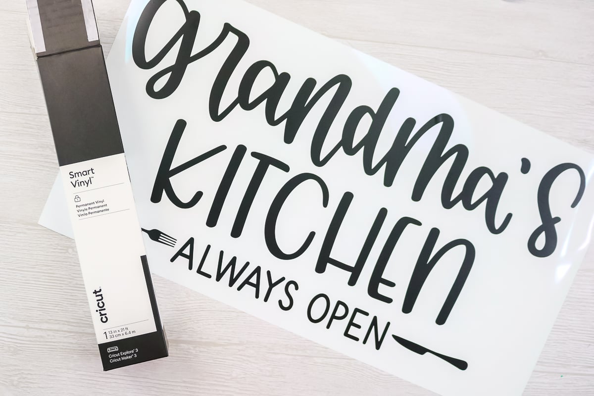 grandma's kitchen sign cut from smart vinyl