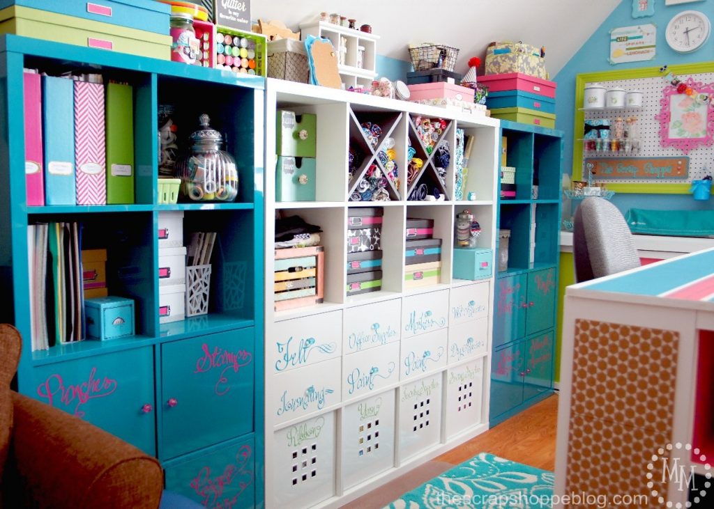 craft organizer for cubbies and wall