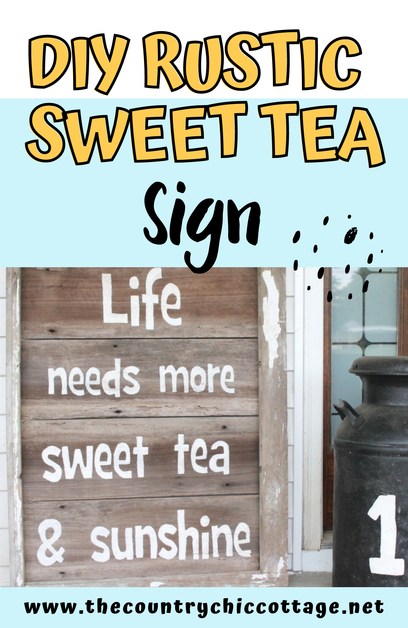 di rustic sweet tea sign