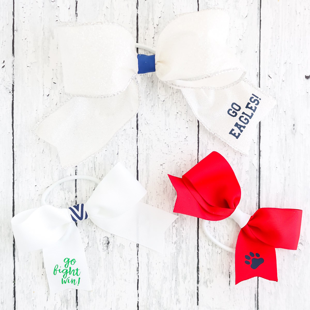 How to Make Cheer Bows with a Cricut - Angie Holden The Country Chic Cottage