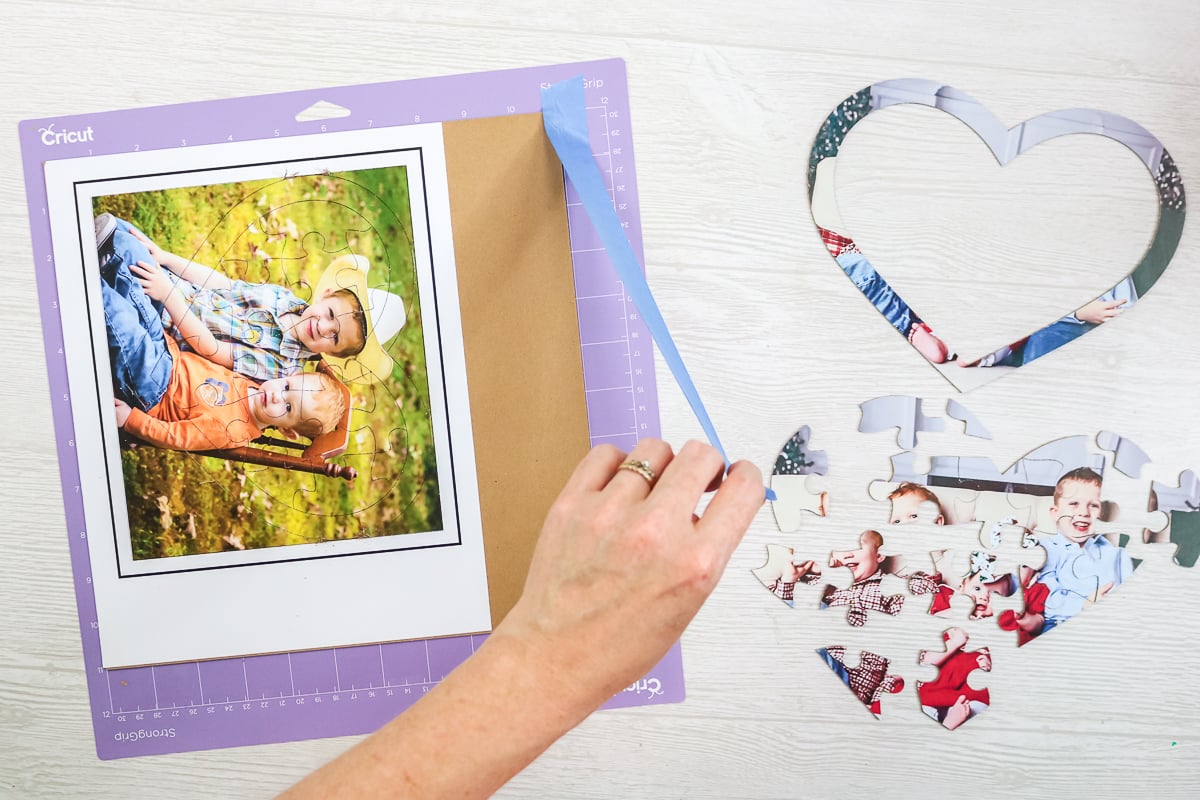 removing chipboard from the cricut mat