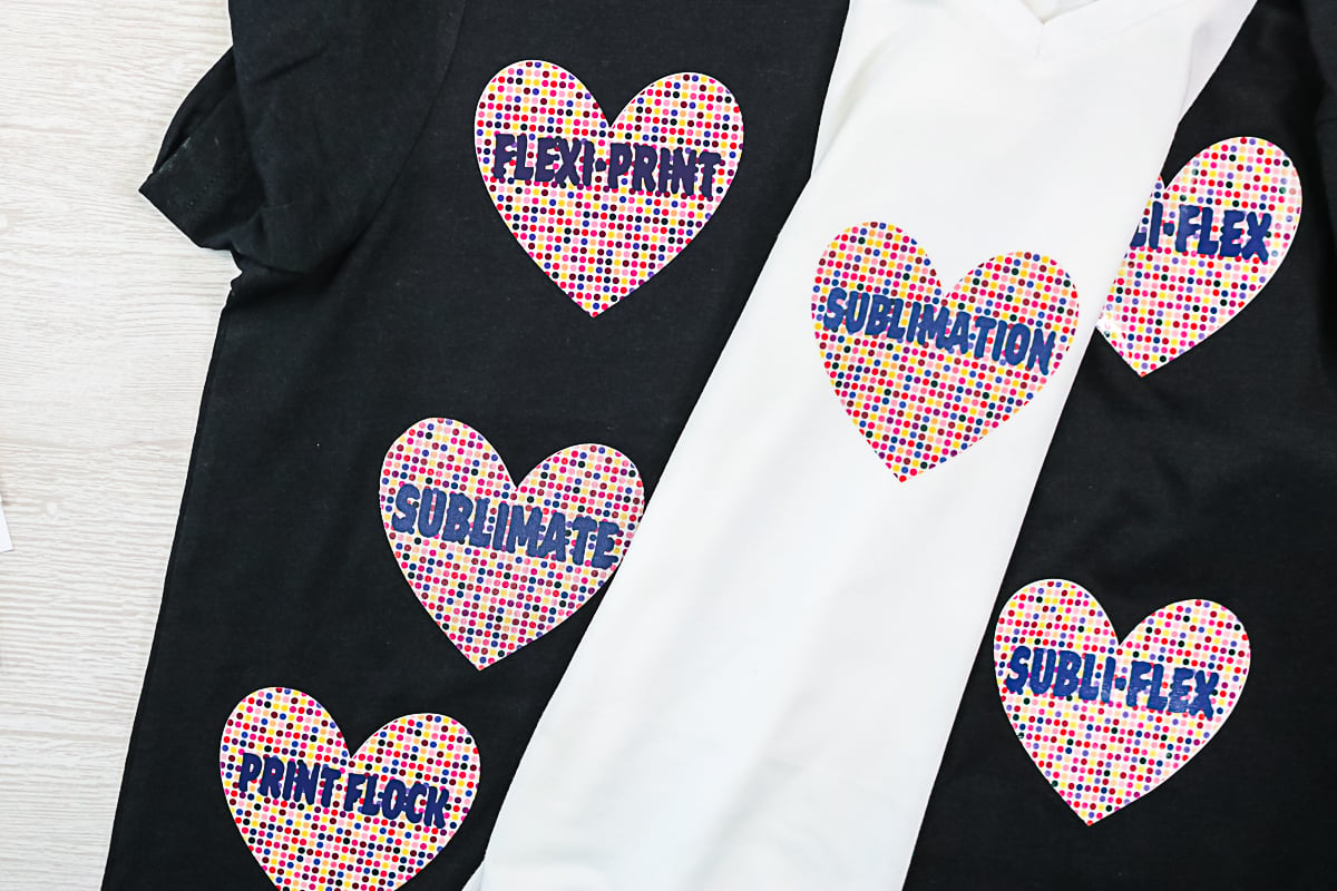 sublimation en comparaison avec flexiprint après pressage