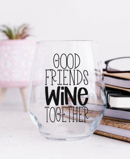 good friends wine together svg file