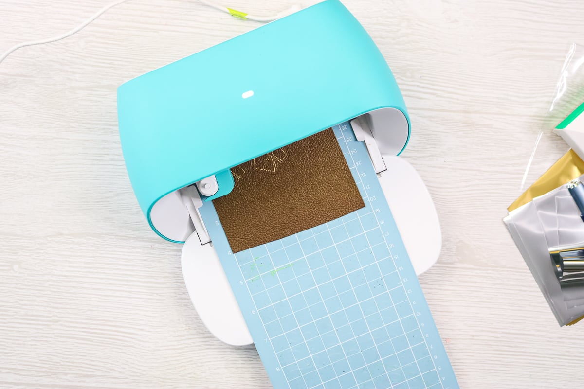 cutting faux leather with the cricut joy