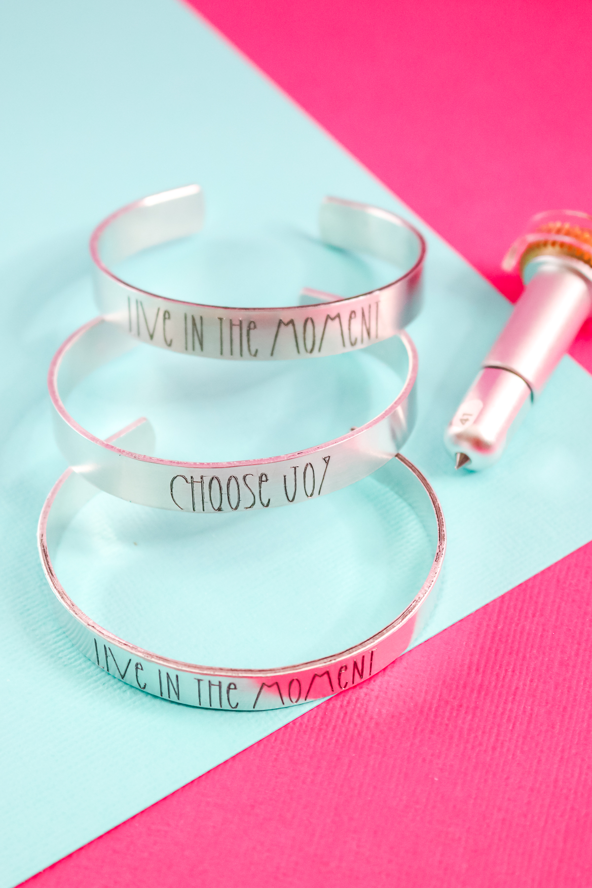 Make a Metal Bracelet with the Cricut Engraving Tool - Creative Ramblings