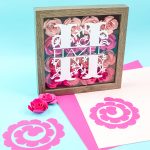 paper flower shadowbox